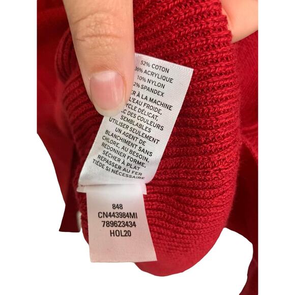 Copied - Caslon Crew Neck Rib Tunic Sweater in Red Chili Size Small NEW - Picture 4 of 7